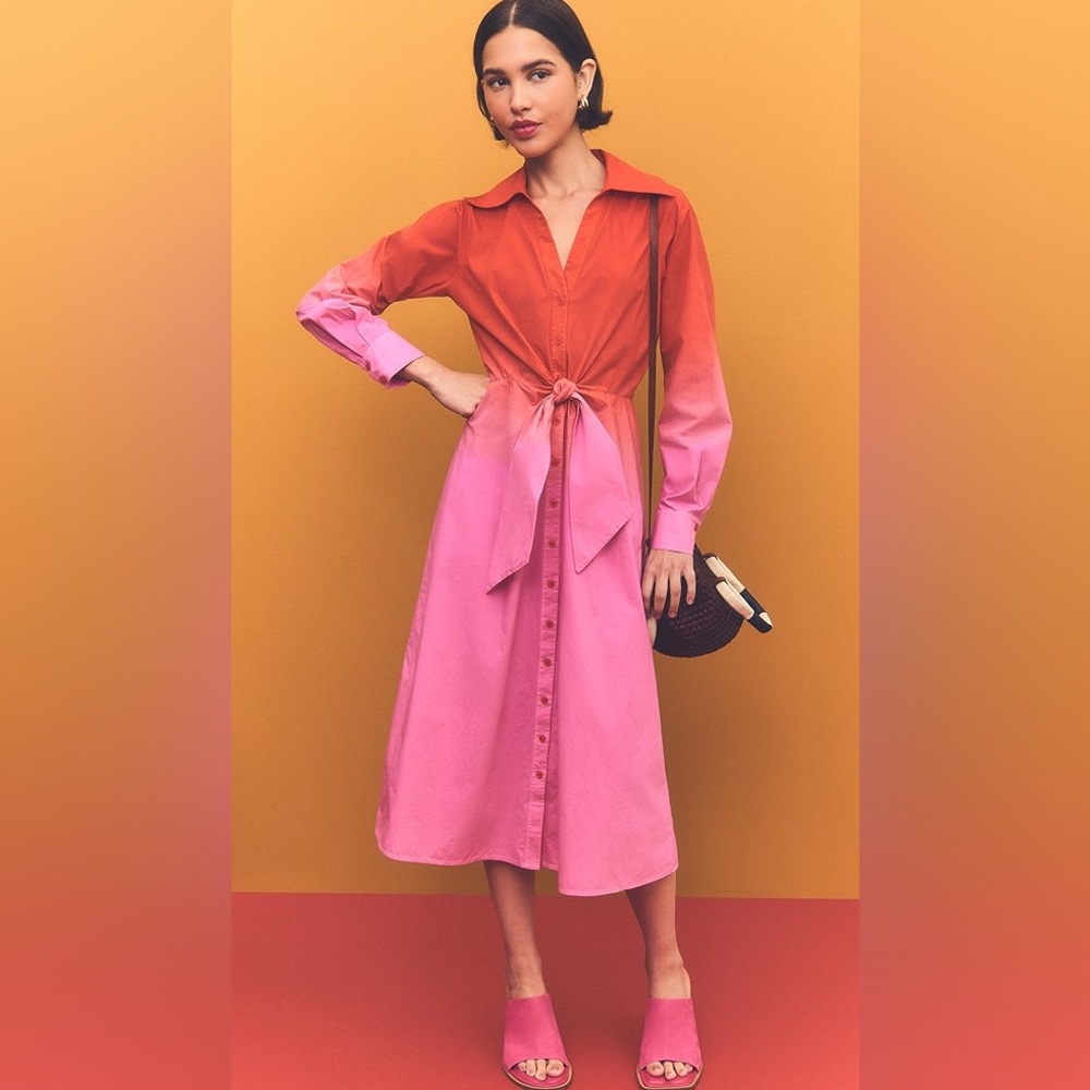 Figue Kate Dress in sunset ombré